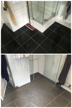 Geflieste Dusche anstatt Badewanne